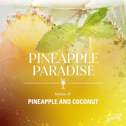 Secret Pineapple Paradise Deodorant for Women 2.6oz - 72hr Freshness, Clear Gel, Mocktails Edition