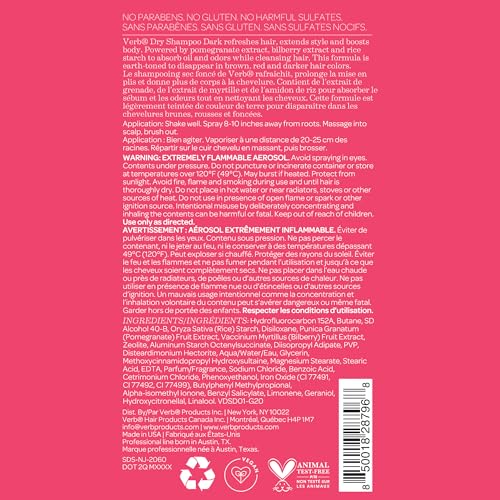VERB Dry Shampoo for Dark Hair | Oil Absorbing & Volume Boost