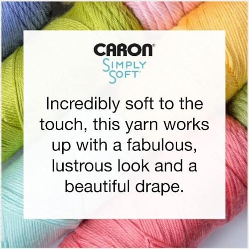 Caron Simply Soft Party Yarn - Metallic Silver, 3 oz for Knitting & Crochet