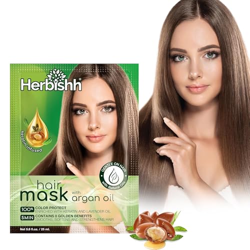 Herbishh Argan Oil Hair Mask - Deep Conditioning for Dry Hair 25g