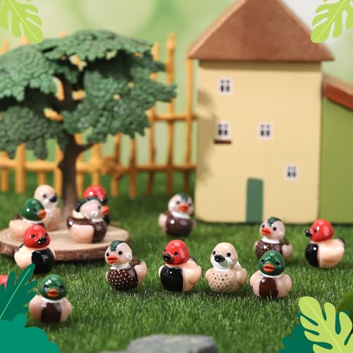 80 Mini Mallard Ducks - Vibrant Resin Bird Decorations