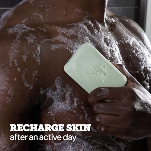 Men's Exfoliating & Moisturizing Bar Soap with Epsom Salt - Post Workout Cleanse