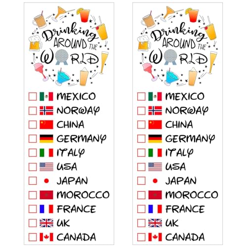 Drinking Around the World Temporary Tattoos - Pack of 2