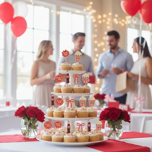 24Pcs She's Ready to Pop Cupcake Toppers for Baby Showers
