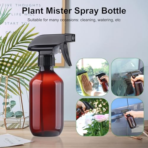 Teyssor 10oz BPA Free Spray Bottle Set with Brown 2-Pack, Fine Mist & Adjustable Nozzle