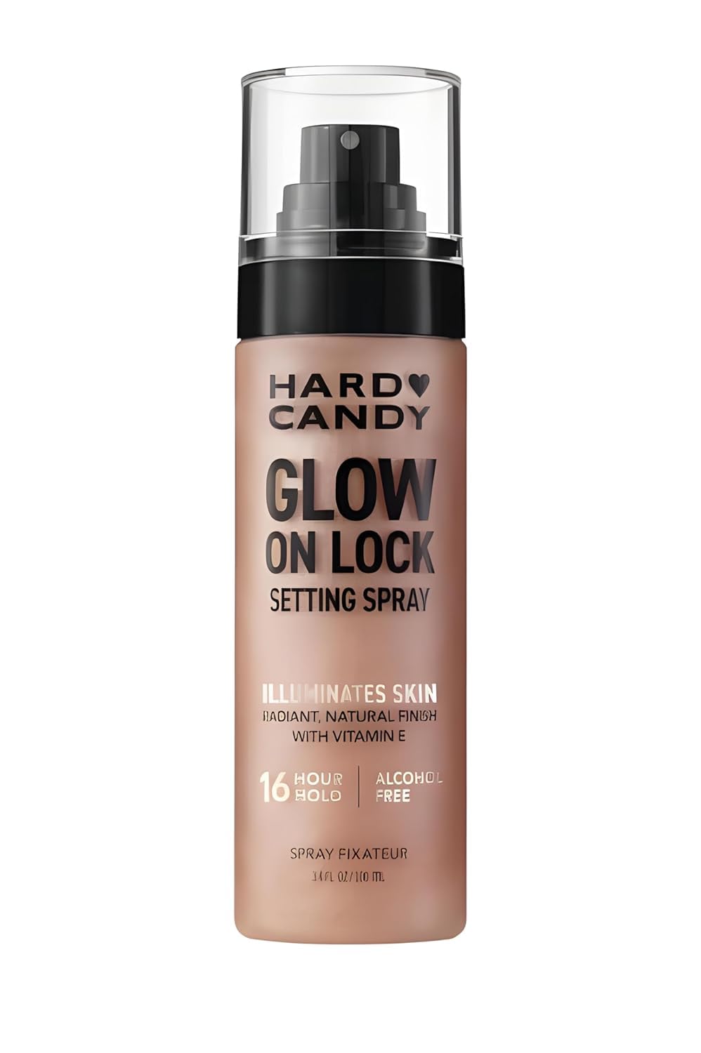 Hard~Candy Glow On Lock Setting Spray, Alcohol-Free, 16 Hour Hold, Luminous Finish ~ 3.4oz/fl ~ Pack of 1