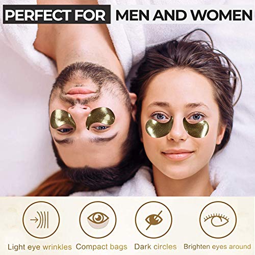 Felico Black Pearl Eye Mask for Dark Circles Puffy Eyes Wrinkles 60PCS