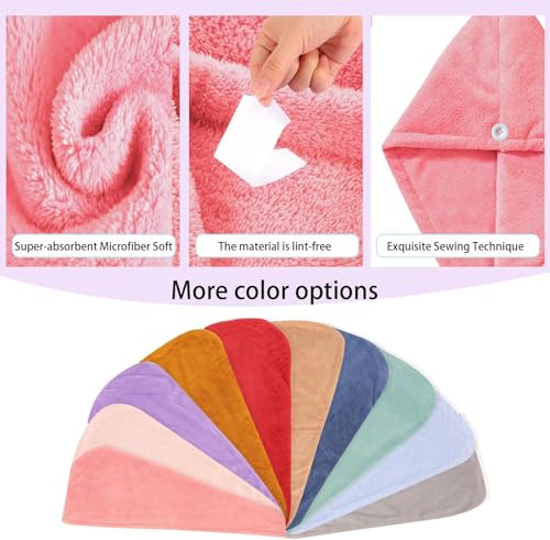 Microfiber Hair Drying Towel Wrap - Super Absorbent & Soft
