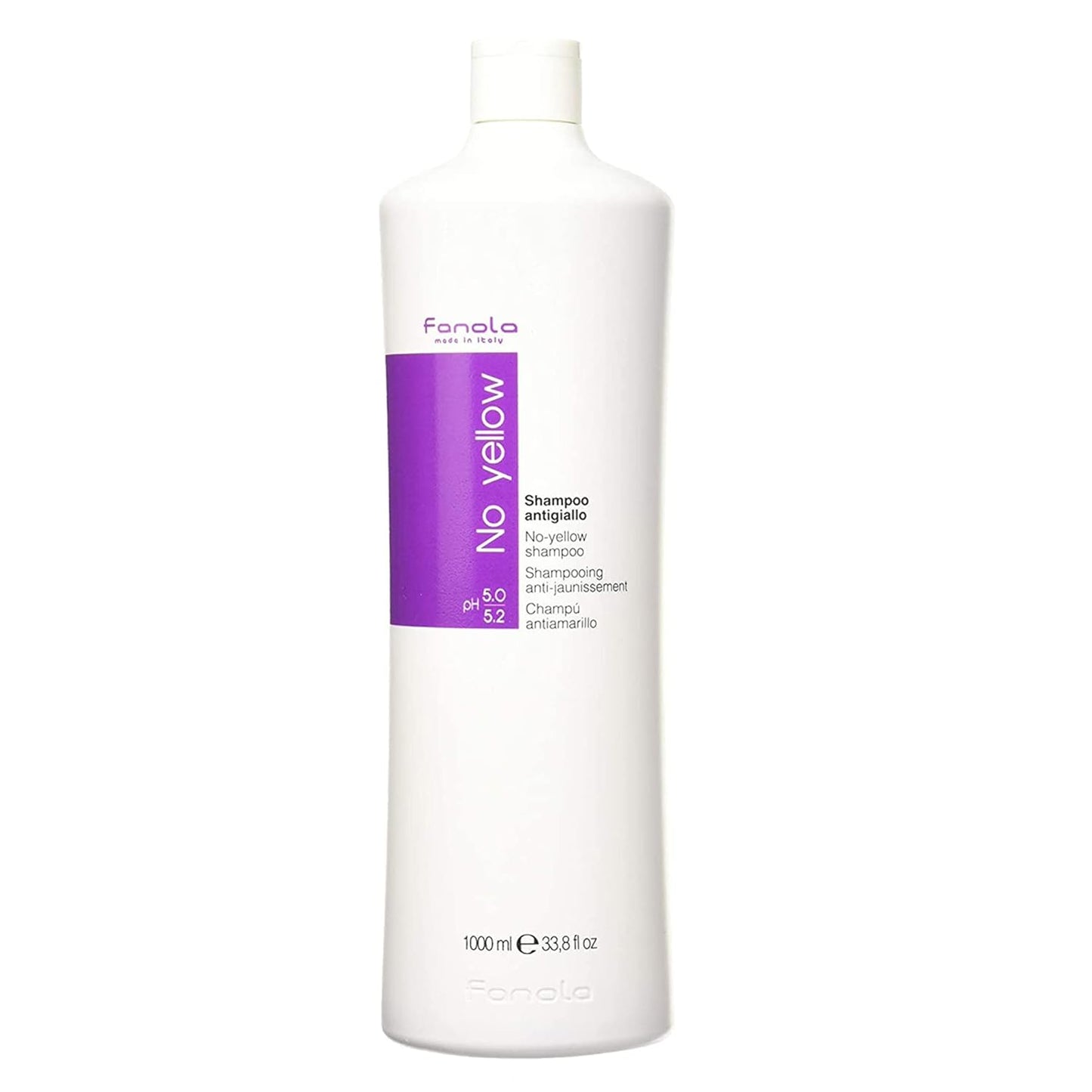 Fanola No Yellow Purple Shampoo - Violet Pigment Formula for Blondes & Grey Hair | 33.8 Fl Oz