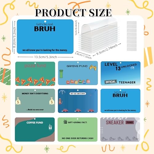 9-Pack Funny Cash Gift Cards - Creative Money Holder for Gifting