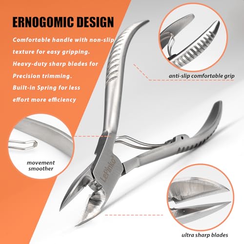 LePinko Professional Toenail Clippers for Thick and Ingrown Nails - 1 Piece