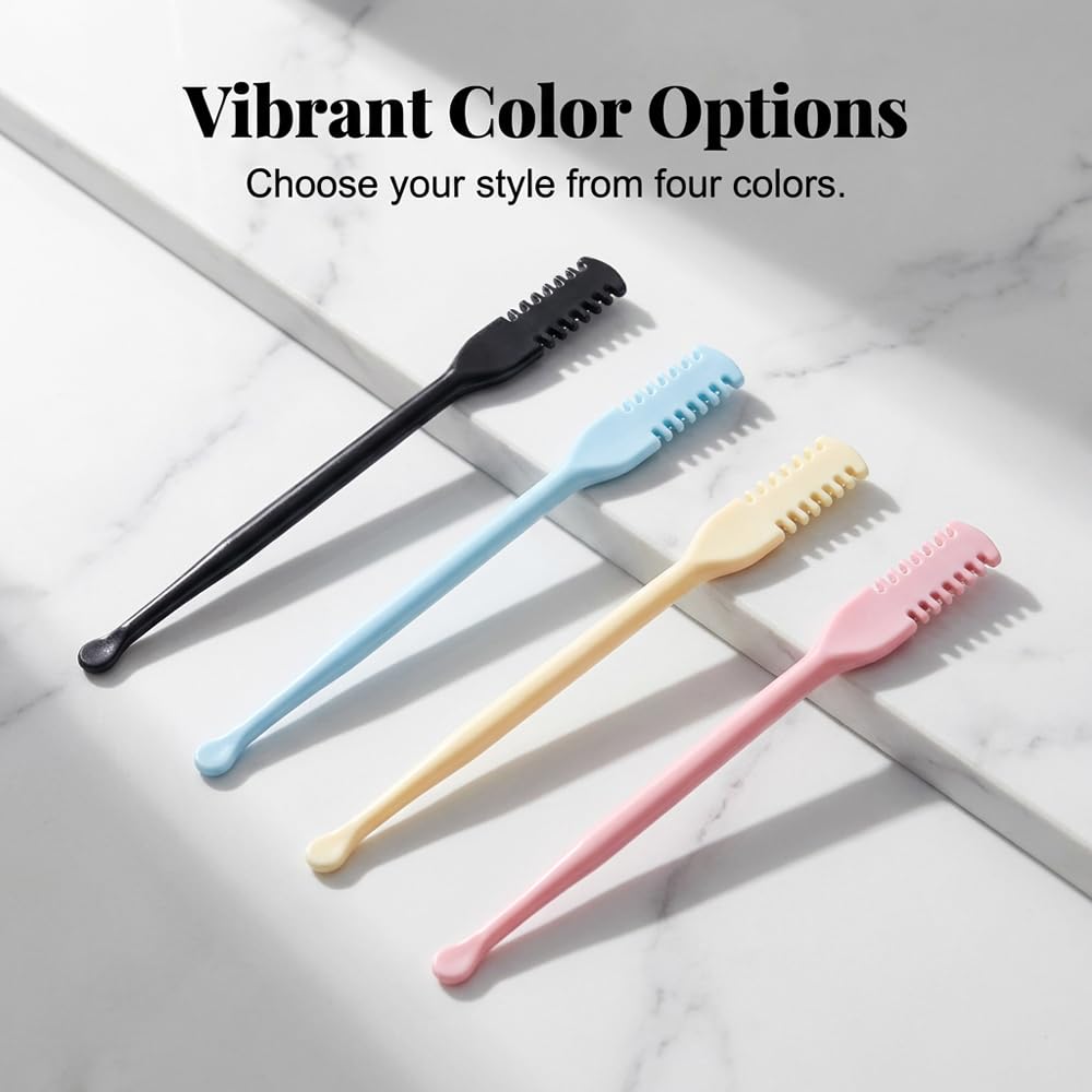 Manual Nasal Hair Cutter, 360° Rotating Nose Hair Trimmer with Double-Sided Blades, Safe & Painless Stainless Steel Nostril Hair Remover, Compact & Portable Travel Grooming Tool, 4PCS (Multicolor)