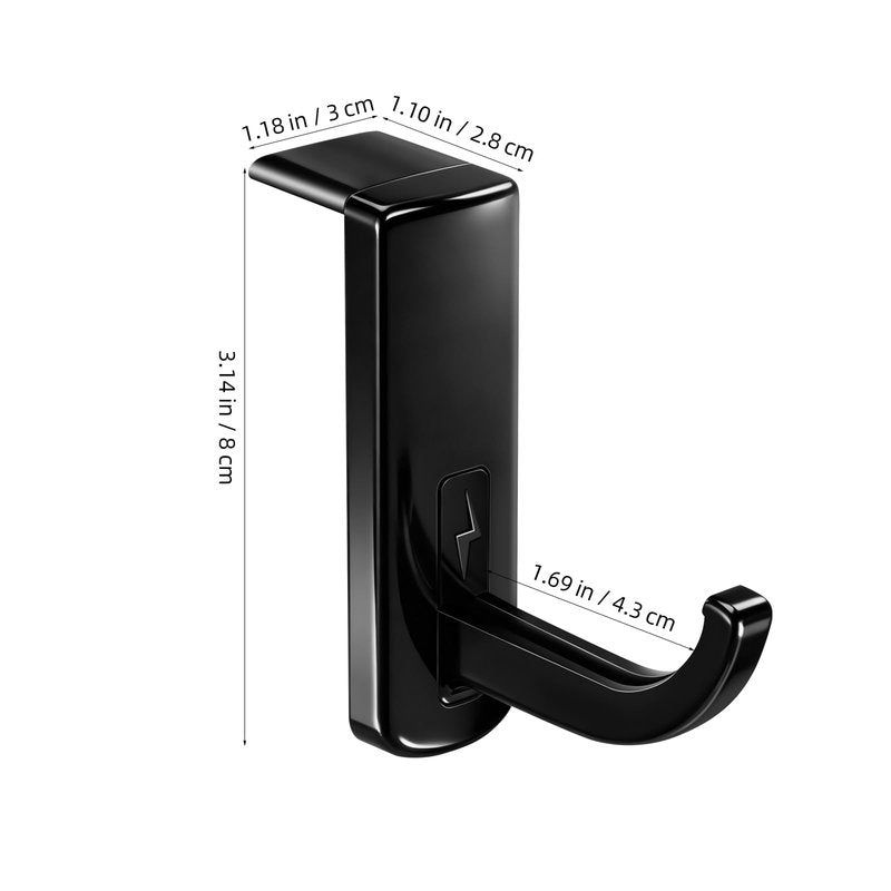 Angoily Monitor Headphone Stand Hook, 20 Pcs Universal Headset Hanger Wall Mount Holder, Screen Edge Under Desk Earphone Mount with Cable Organizer, Compatible with All Headphones