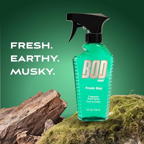 BOD man Fresh Guy Fragrance Body Spray for Men, 8 oz - 2 Pack