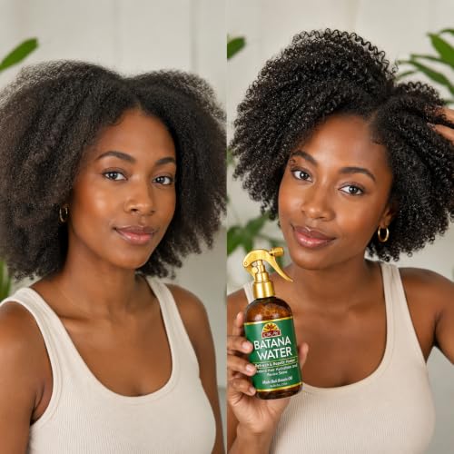 OKAY Batana Hydrating Hair Water Spray 8 oz ? Curl Refresher & Moisturizing Hair Mist with Batana Oil, Sea Algae & Proteins ? Lightweight Anti-Frizz Hydration for Curly, Wavy & Natural Hair