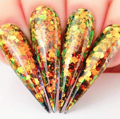 Kiara Sky 3D Glitter Nail Art Sprinkle Collection 1oz - Multi-Color Duo Chrome Effect