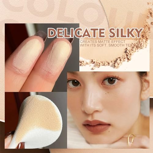 ONMYLOVIN Ivory Oil Control Pressed Powder 1.21oz Matte Long Lasting Face Makeup
