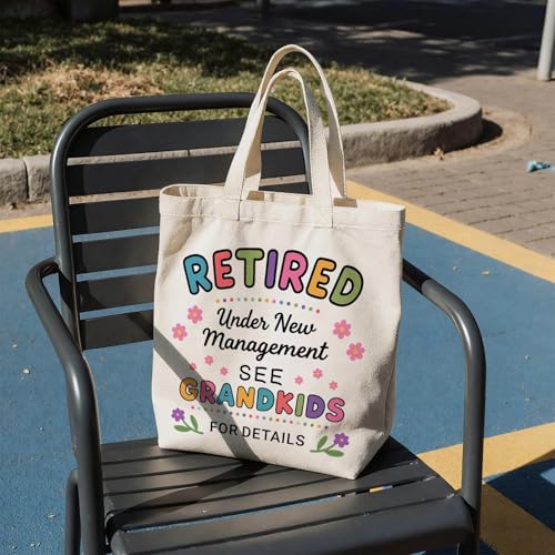 Funny Retirement Tote Bag for Women - Gift for Nana, Grandma, Mom
