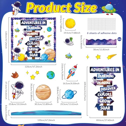 Outer Space Bulletin Board Set - Galaxy Classroom Decor for Back to School