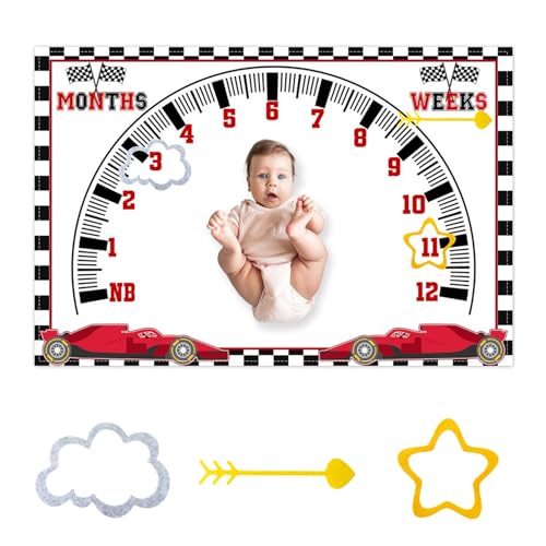 Baby Milestone Blanket for Monthly Growth Photos | 60" x 40" Soft Plush