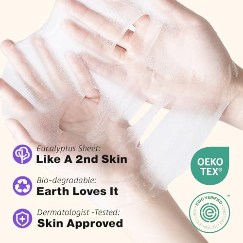 ZealSea EWG Face Mask Set - 7 Fruit Solutions for Deep Hydration