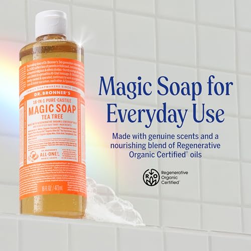 Dr. Bronner's Tea Tree Pure-Castile Liquid Soap - 16 oz Body Wash