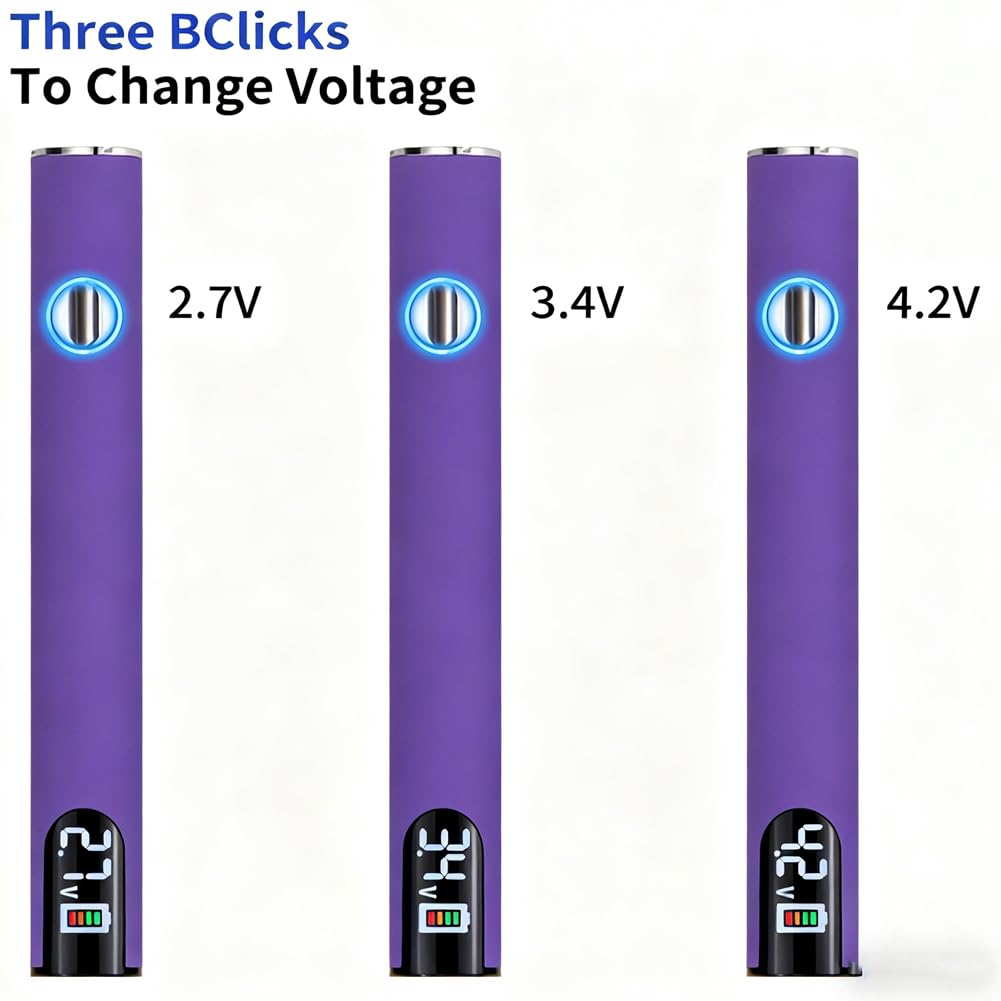 510 Thread Battery Professional Cordless Soldering Iron with LED Display Precise Temp Control USB-CRechargeable 650mAh Electric Purple Soldering Pen, Precision work/Appliance Repair, 3Speed Adjustment
