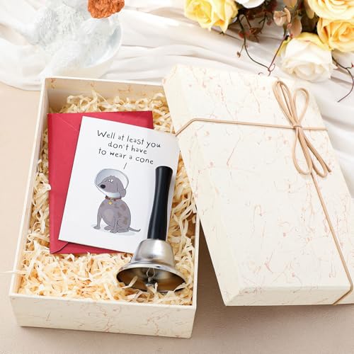 Funny Get Well Gift Set - Silver Hand Bell & Recovery Card
