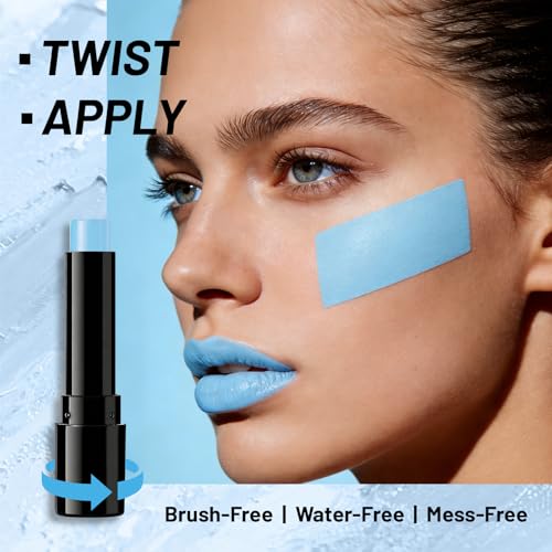 Light Blue Vegan Face and Body Paint Stick - 0.12oz for Halloween