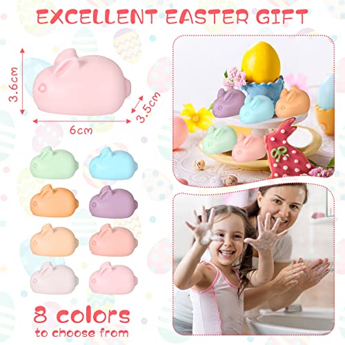 Kigeli 8-Piece Easter Bunny Glycerin Soap Set, Decorative Rabbit Soaps