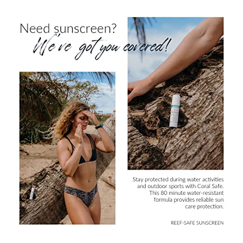 Coral Safe Reef Safe Sunscreen SPF 50 Face Stick Travel Size 0.5oz Biodegradable Zinc Mineral