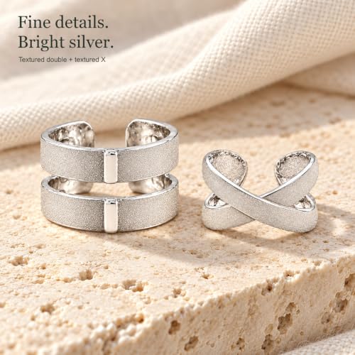 Vaikby Silver Hair Jewelry Set for Braids & Locs, 103PCS Hair Cuffs & Rings
