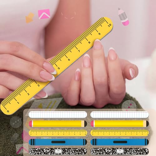 Therwen 50 Pcs Back to School Mini Nail File Set - 7.01 x 0.75 Inch