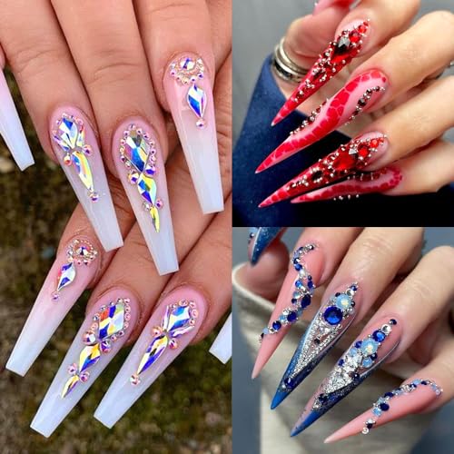 SUTOKAKA Rhinestone Glue for Nails, Super Strong Gel Nail Charms