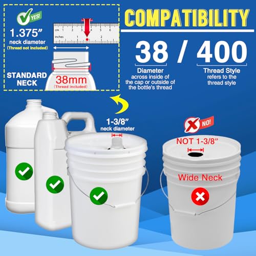 38-400 Pump Dispenser for 5 Gallon Jugs - 3 Pack with Extended Tube