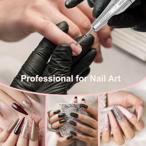 HungGato Style5 Cone Shape Cuticle Drill Bit 3/32'' Medium Grit for Nail Care