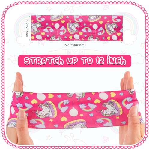 Juexica 12-Piece Girls' Elastic Headbands - Soft Unicorn & Floral Hair Bands