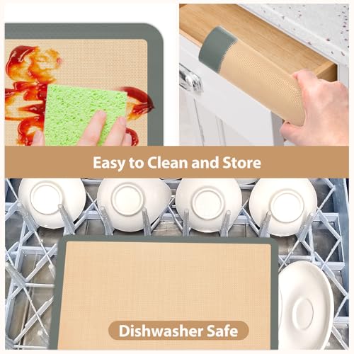 Koolstuffs Silicone Baking Mat Set - Nonstick & Reusable, 4-Piece