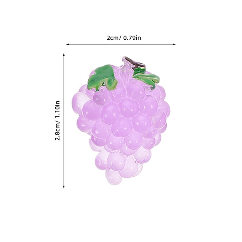 POPETPOP 20 Pcs Mini Artificial Grape, Small Lifelike Artificial Grapes Decor for Home Office Wedding Kitchen Photography Decoration & Craft Models (Purple)
