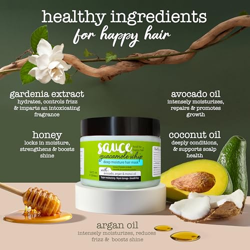 SAUCE Deep Conditioning Hair Mask with Avocado & Honey - 12 Fl Oz