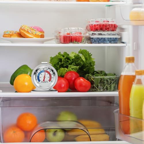 4-Pack Refrigerator Thermometers with Large Dial -30°C to 30°C