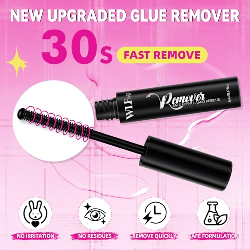 WLFRHD Black Lash Bond & Seal Kit with Remover for Eyelash Extensions - 15ml