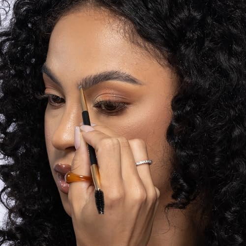 Dual-Ended Eyebrow Grooming Brush with Spiral Spoolie