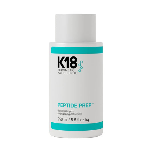 K18 Peptide Prep™ Detox Shampoo - Color Safe Clarifying Shampoo for Build Up Removal - Gently Removes Dirt, Oil + Metals from Hard Water with Activated Charcoal + Salicylic Acid (8.5 Fl oz)