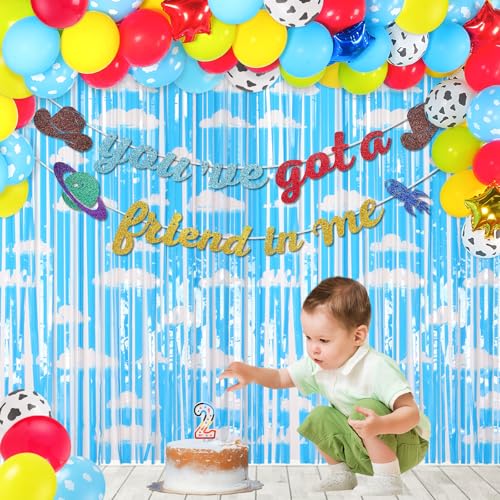 You've Got A Friend in Me Banner - Cartoon Birthday Party Decor