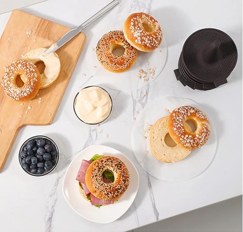 6-Cavity Silicone Donut & Bagel Pan Set - Non-Stick Baking Mold