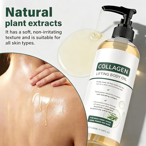 Axnzp Collagen Lifting Body Oil - 1 Pcs Natural Hydrating Skin Firming