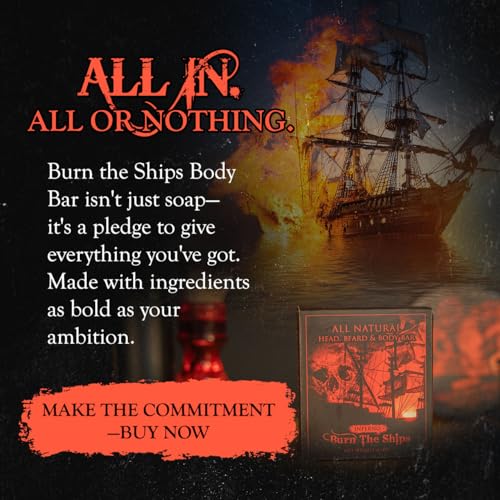 Burn The Ships Natural Men's Soap Bar – Exfoliating Face & Beard Wash
