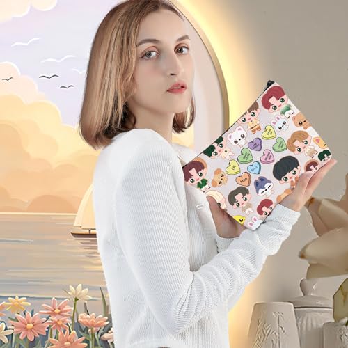 LEVLO Korean Cartoon Makeup Bag - Zipper Pouch for Fans