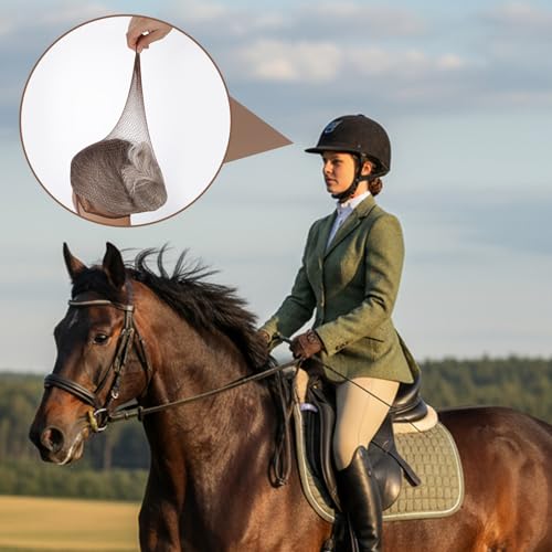 4 PCS Brown Mesh Equestrian Hair Nets for Women - Elastic Wig Caps